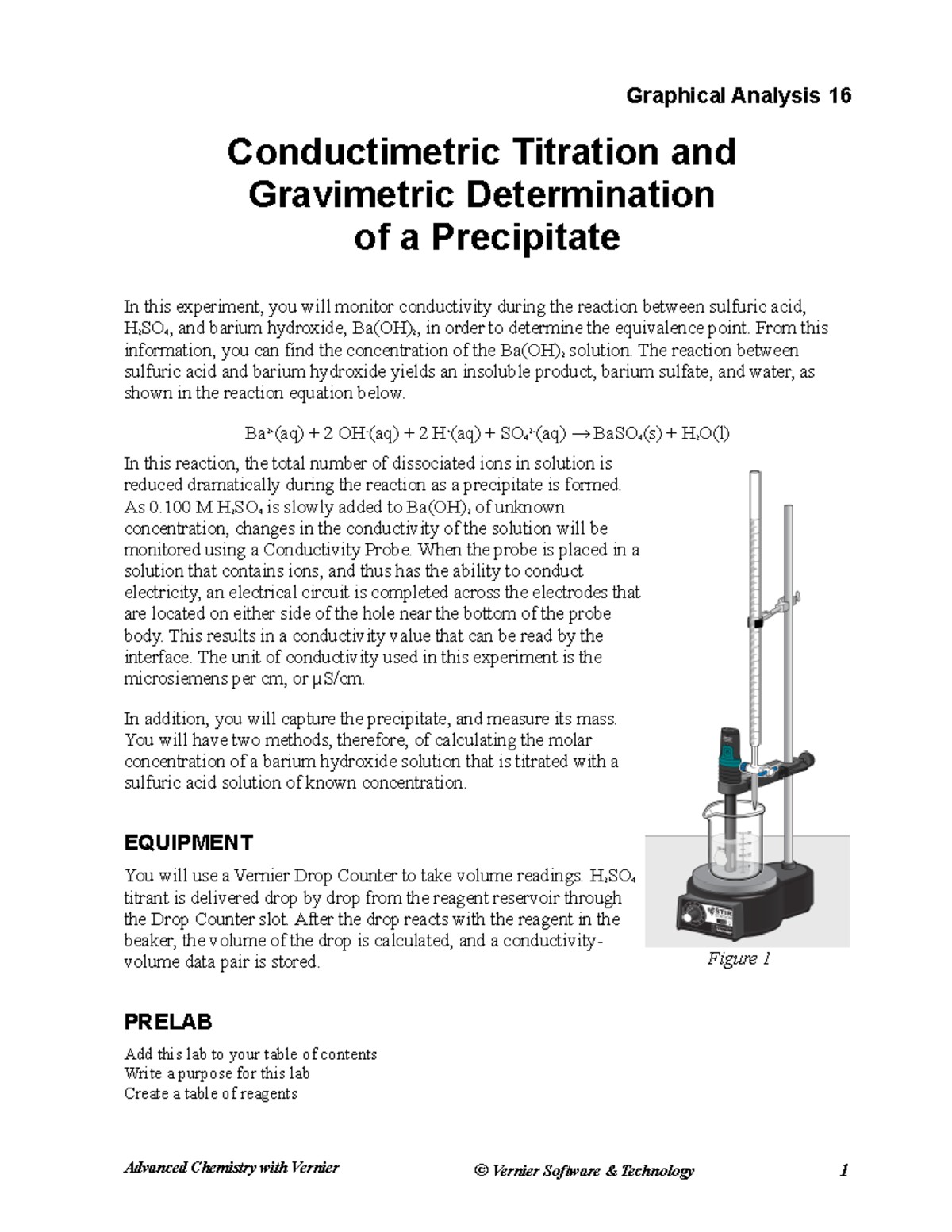 16 Conductimetric Gravimetric Graphical Analysis 16 Conductimetric