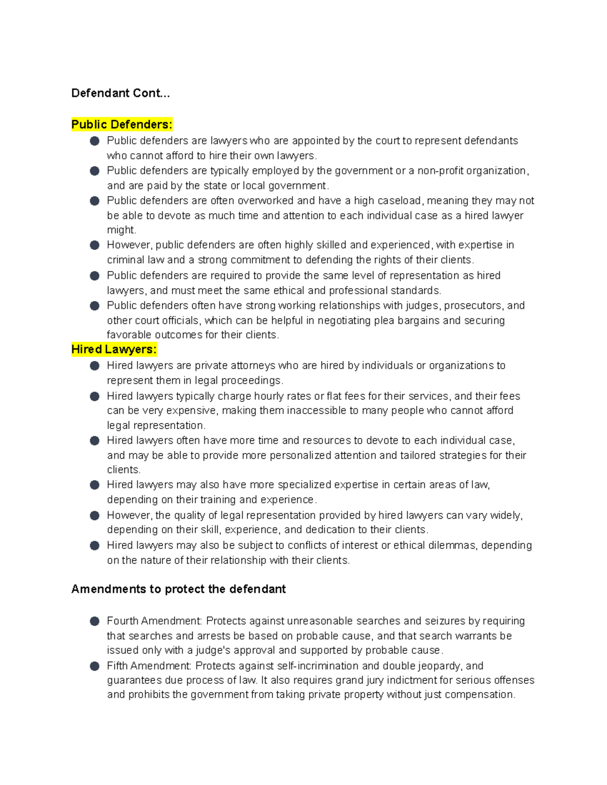 Defendant on Trial notes - Defendant Cont... Public Defenders: Public ...