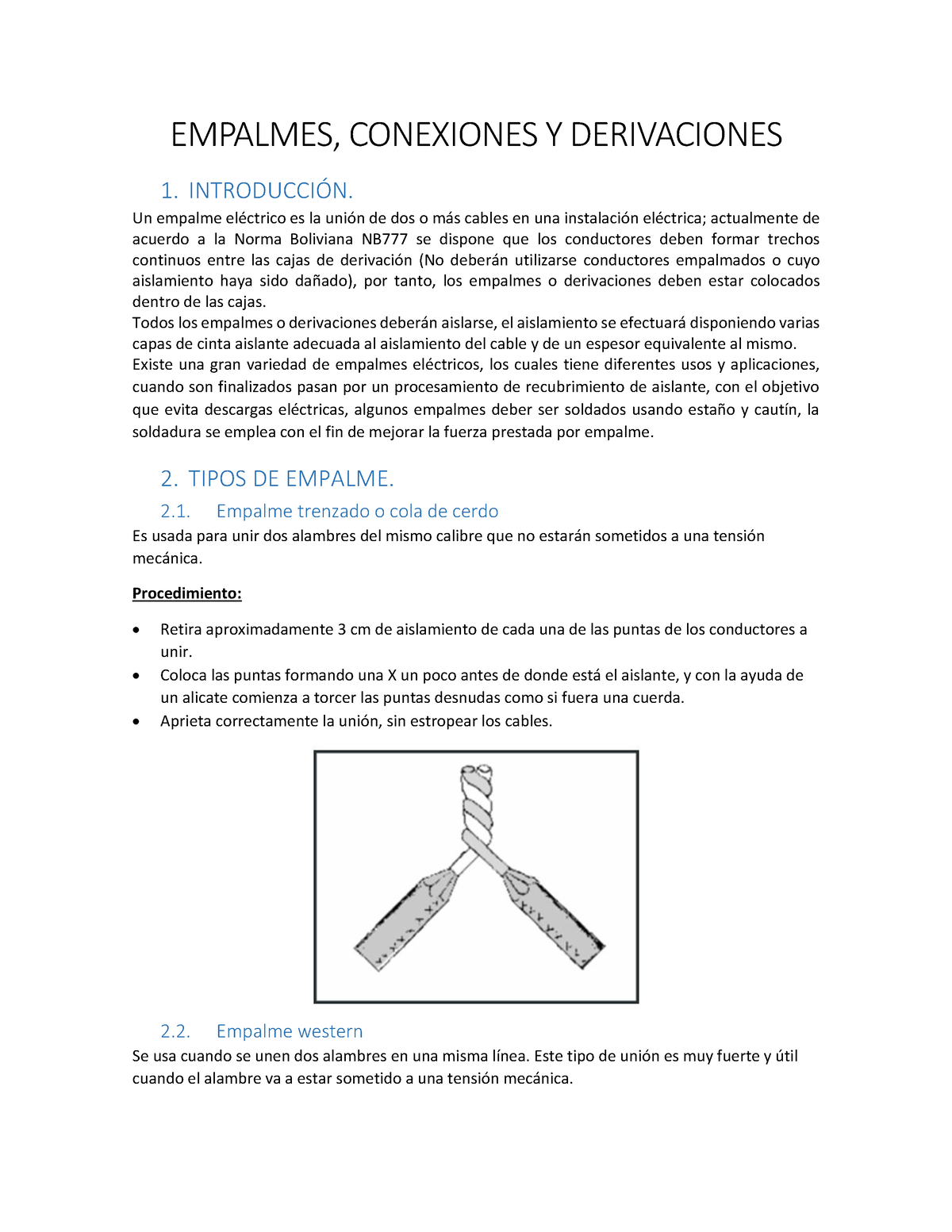 Construsuma - 👷‍♂️ EMPALMES ELÉCTRICOS ⚡ Un empalme, enlace o