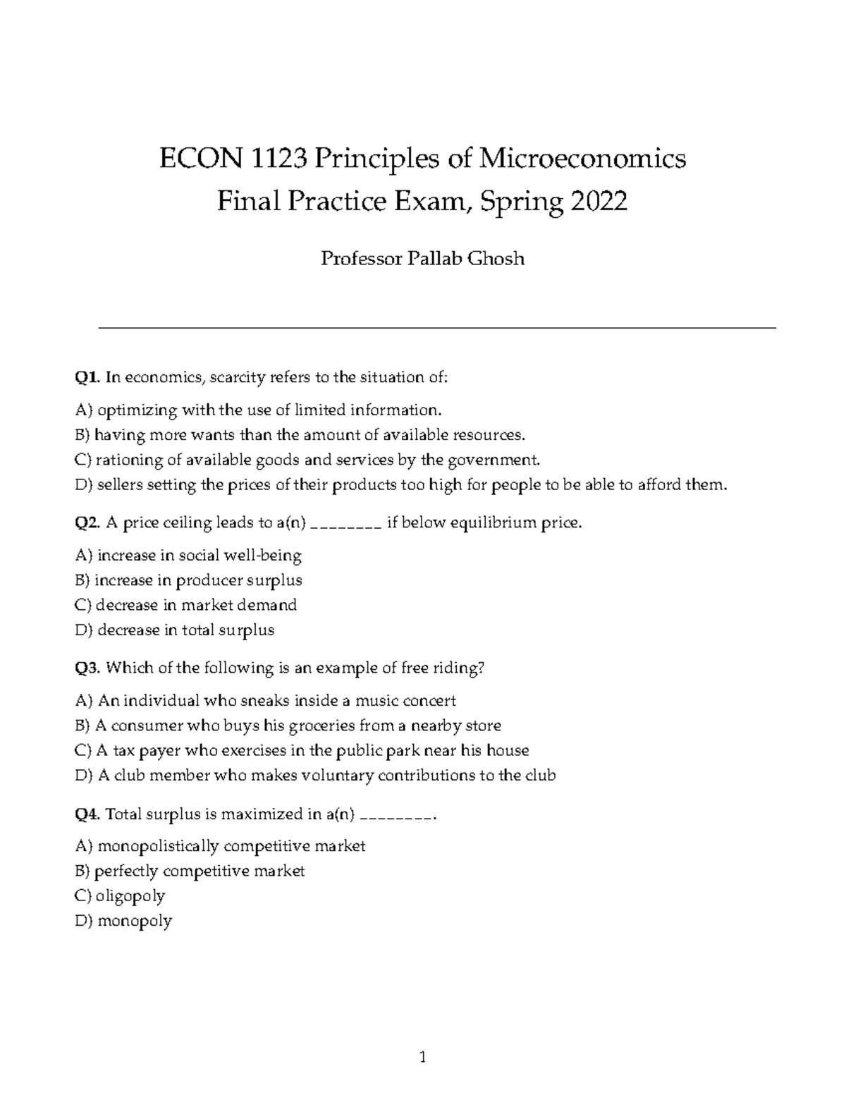 Final+Practice+Exam Spring+2022 - ECON 1123 Principles of ...