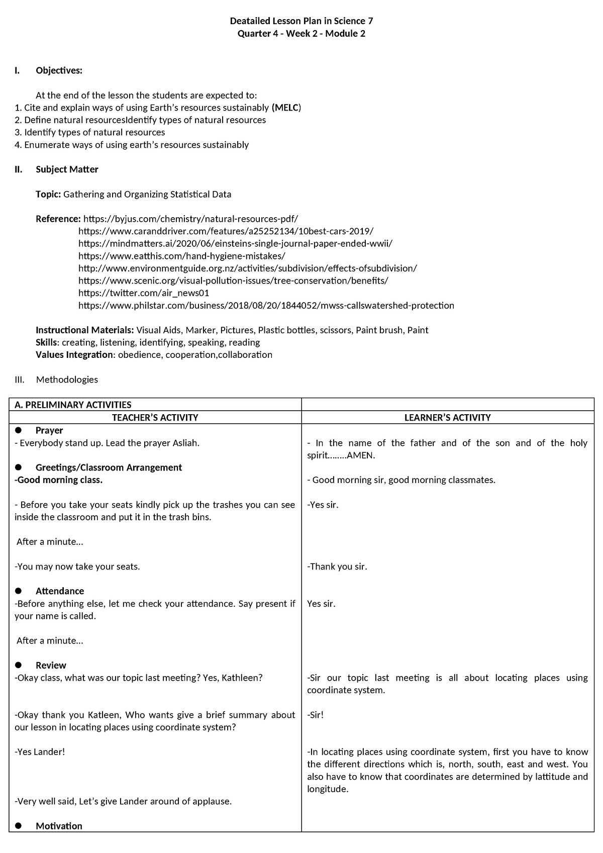 Detailed Lesson Plan in Science for COT - Deatailed Lesson Plan in ...