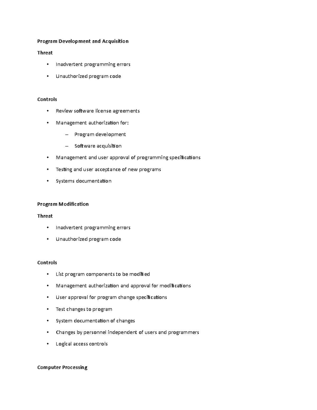 Lecture Notes 12 a - Program Development and Acquisition Threat ...