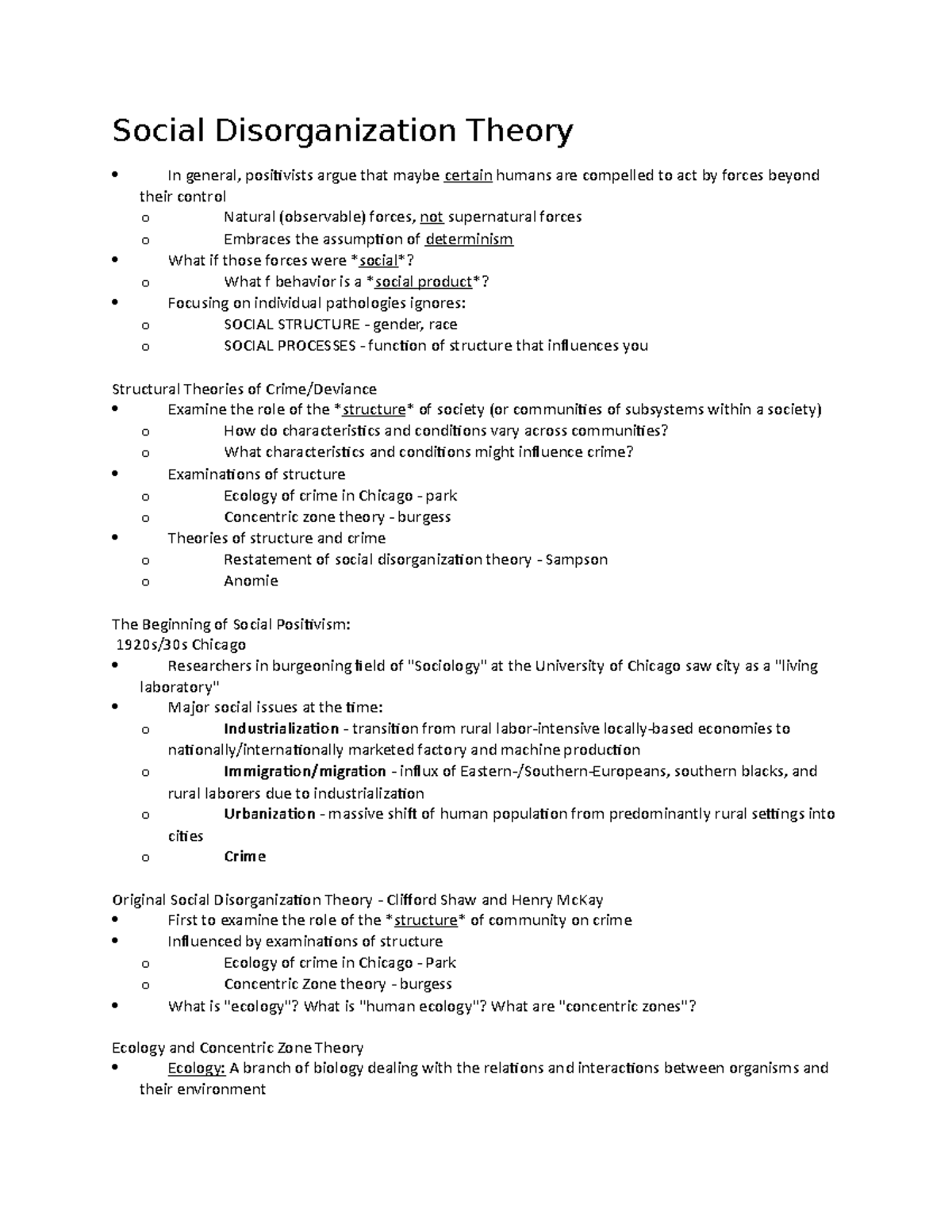 social disorganization theory case study