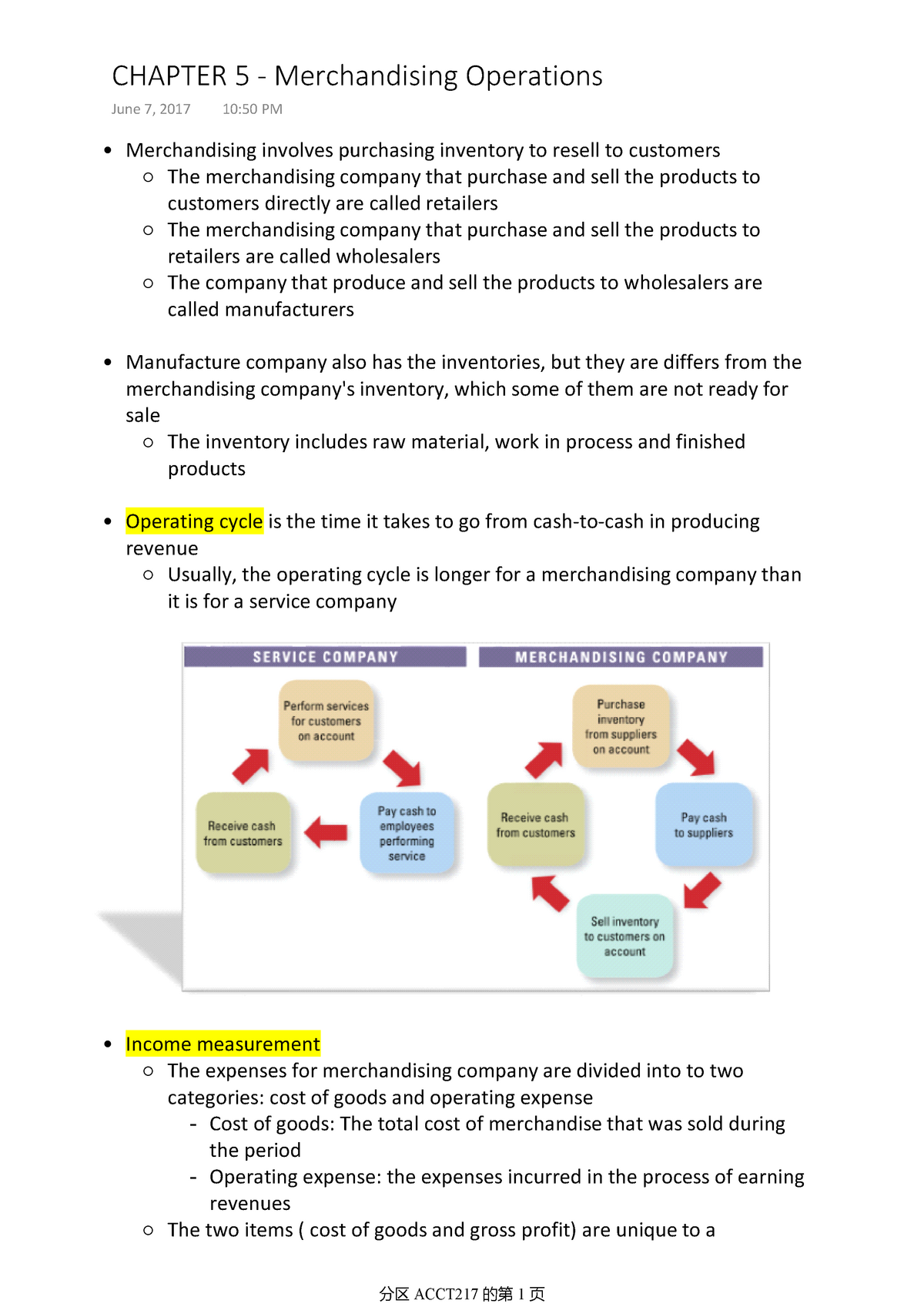 Chapter 5 - Merchandising Operations - The Merchandising Company That ...