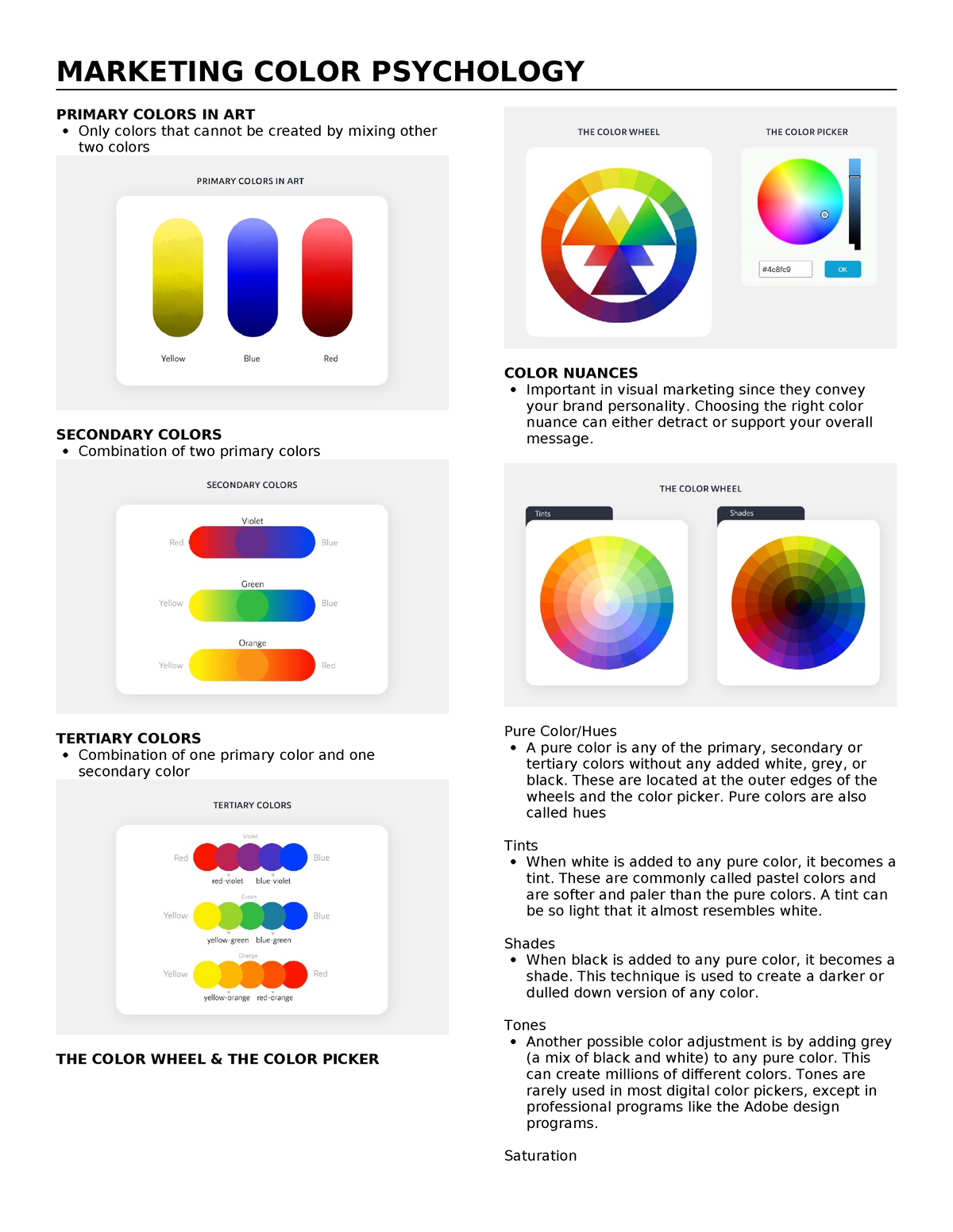 Primary Colors IN ART - THIS IS A SCIENCE RELATED COURSE HANDOUT ...