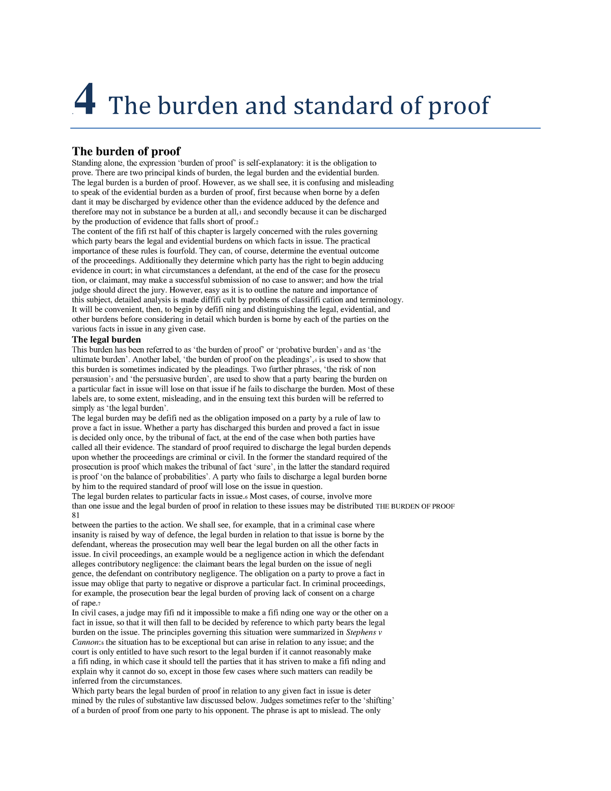 4 The Burden And Standard Of Proof - 4 The Burden And Standard Of Proof ...