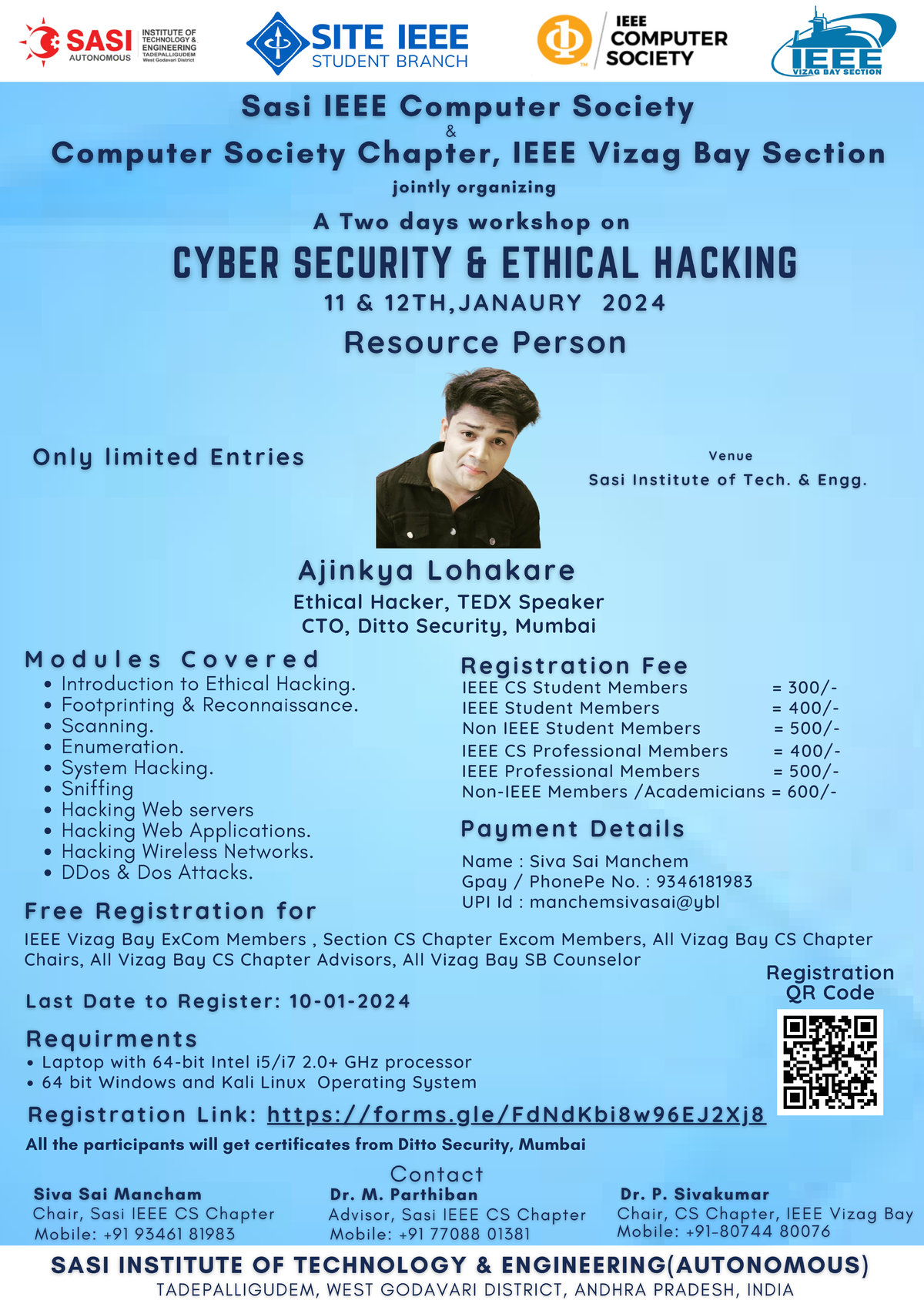 Cyber Security and Ethical Hacking Workshop 06-01-2024 - IEEE CS ...