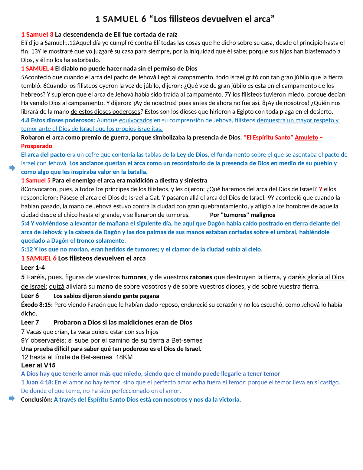 1 Samuel 6 - Resumen Prinicipios De La Fe - 1 SAMUEL 6 “Los Filisteos ...