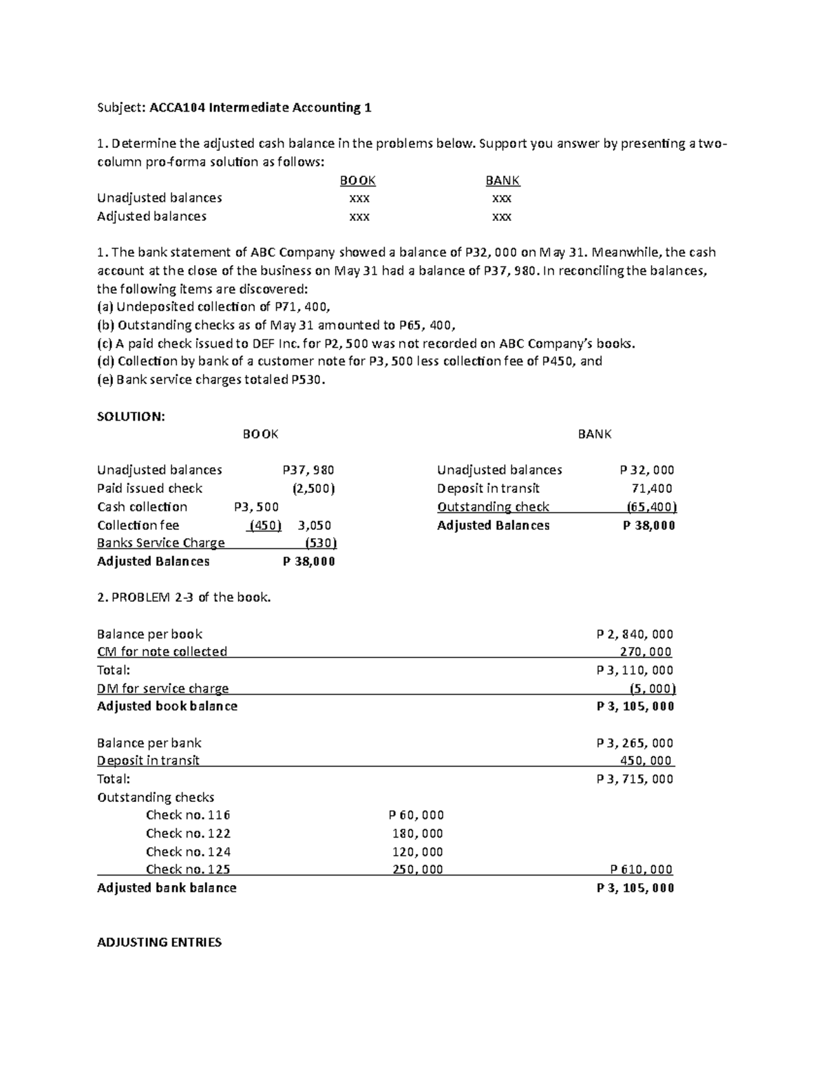 1-determine-the-adjusted-cash-balance-in-the-problems-below-support