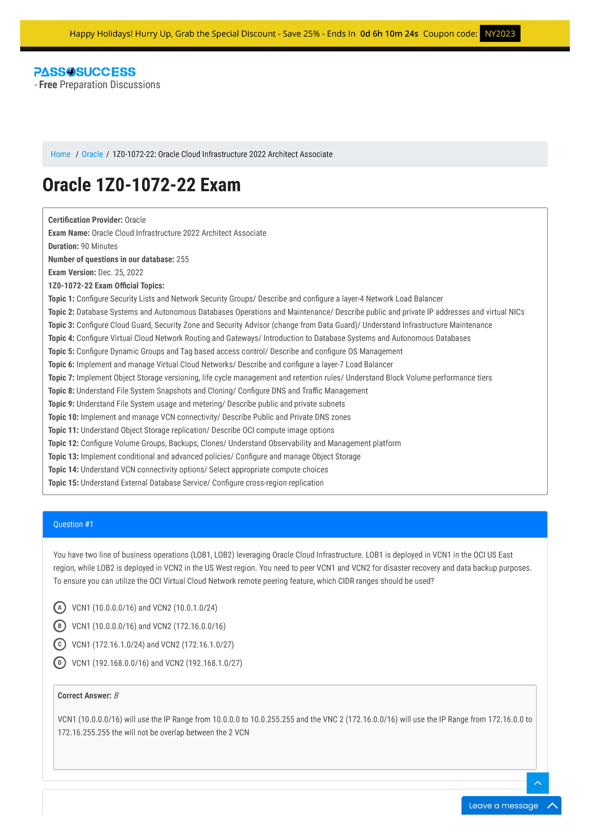 1z0-1072-22 Authentic Exam Hub