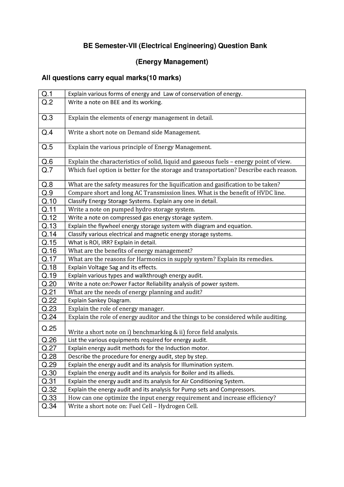 Energy Management(Elective) - BE Semester-VII (Electrical Engineering ...