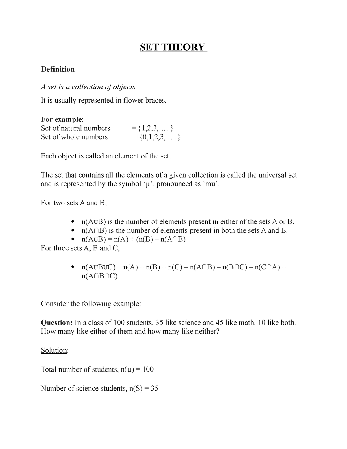 set-theory-class-summary-set-theory-definition-a-set-is-a