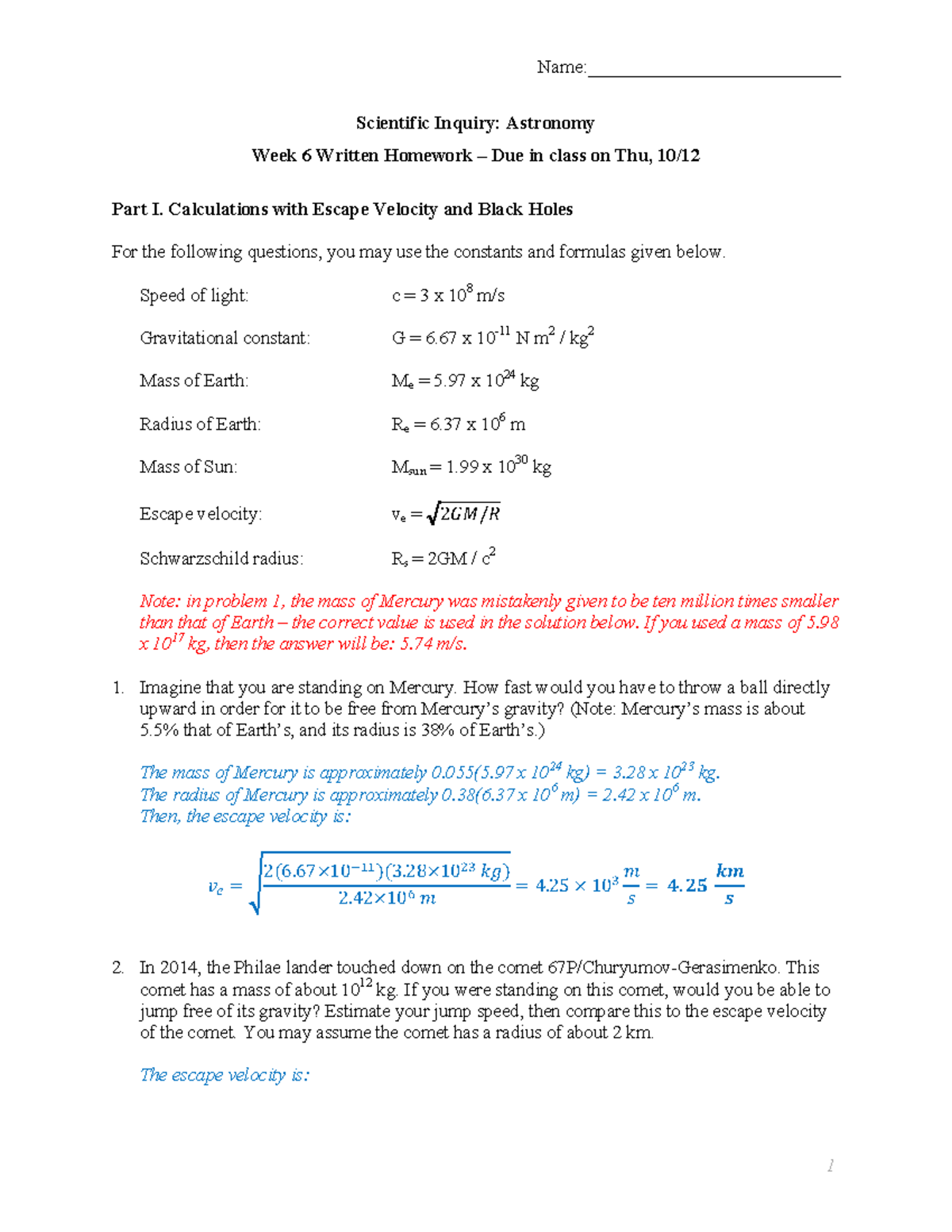 Sci1000c Hw06 Solutions Sci 1000c Studocu