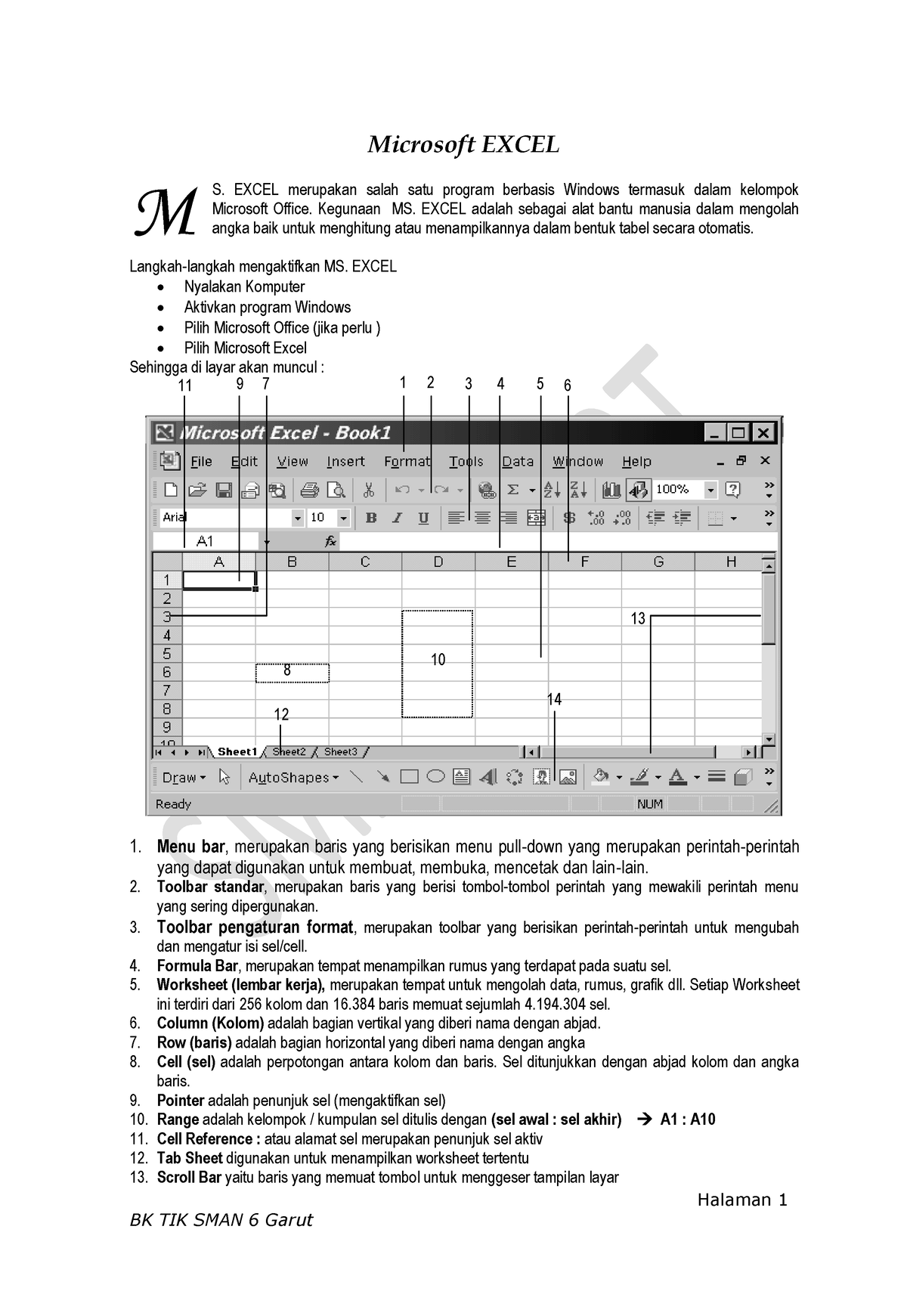 Latihan Excel - Halaman 1 Microsoft EXCEL S. EXCEL Merupakan Salah Satu ...