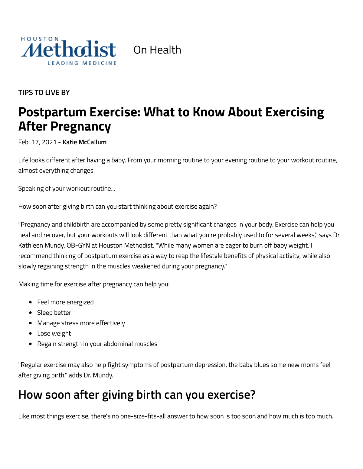 Postpartum Exercise: What To Know About Exercisin… - On Health TIPS TO ...