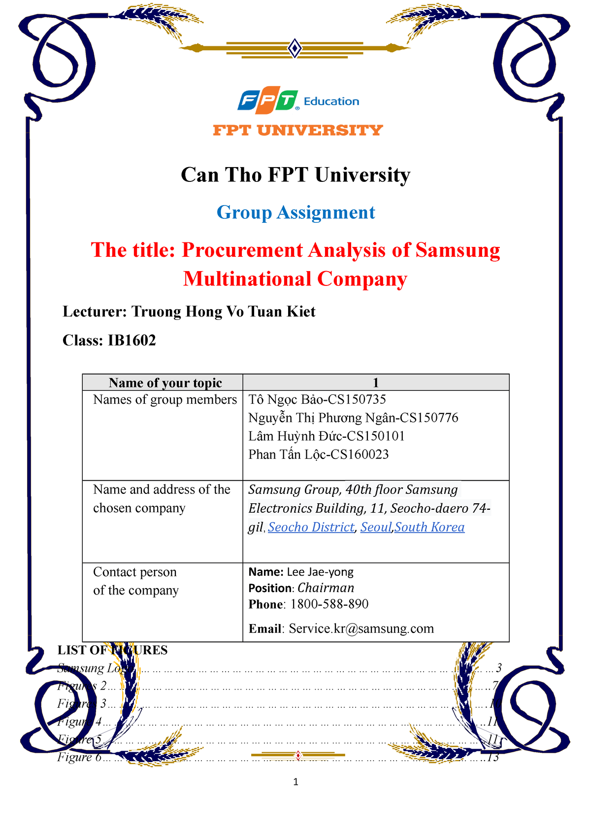 SCM301m_GroupAssignment - Copy - Can Tho FPT University Group ...