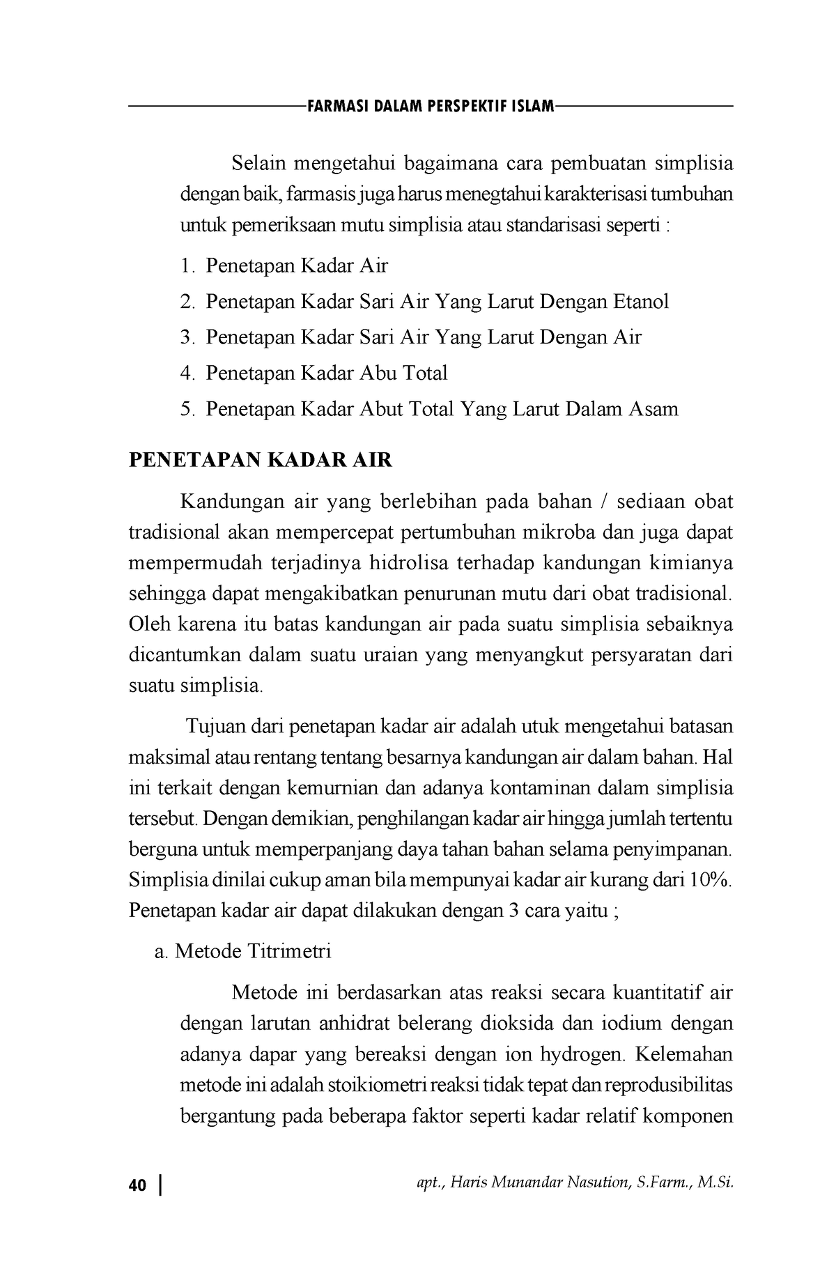 BUKU Farmasi Dalam Persfektif Islam (2)-47 - 40 Apt., Haris Munandar ...