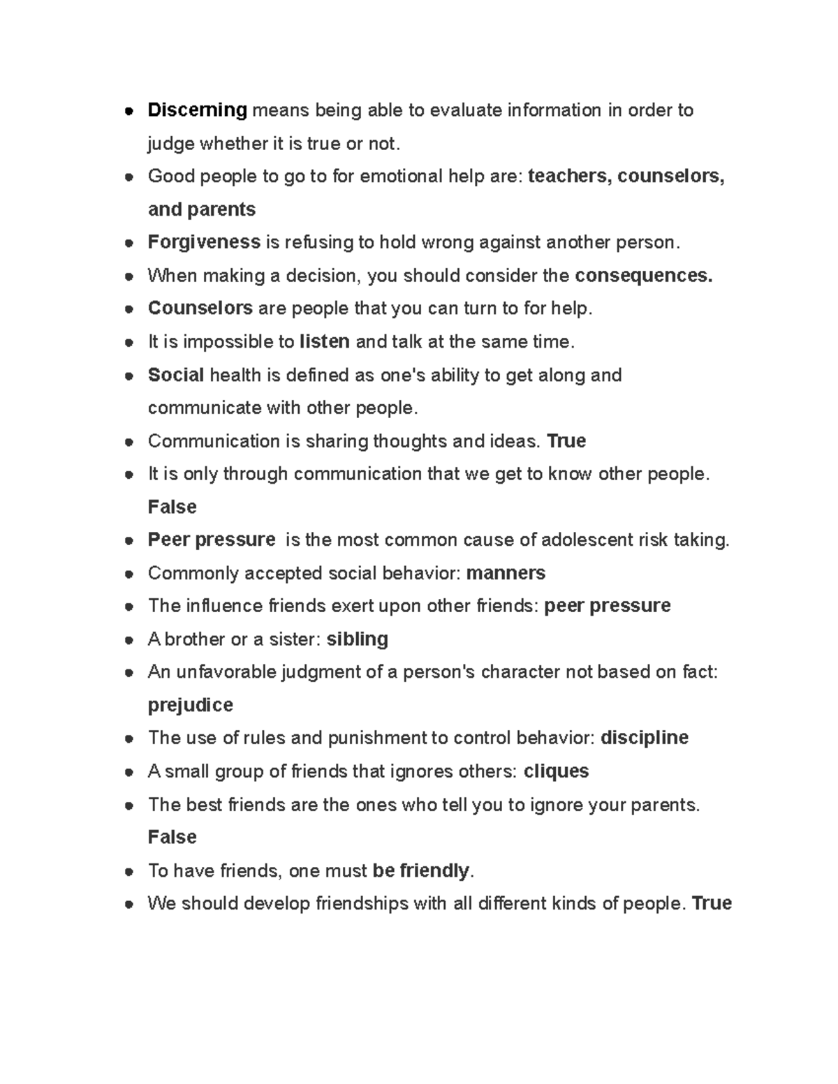 Health Notes #3 - Discerning means being able to evaluate information ...