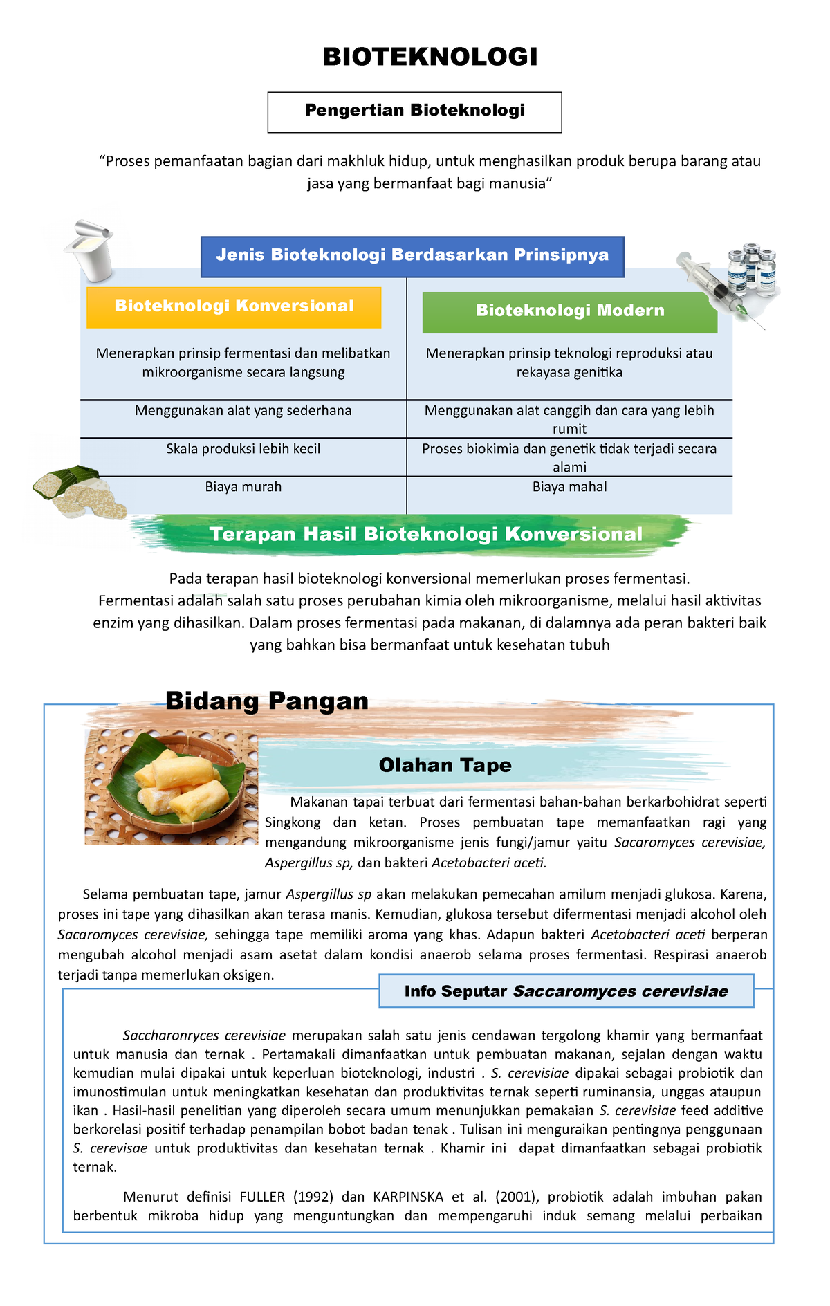 Materi Bioteknologi - BIOTEKNOLOGI “Proses Pemanfaatan Bagian Dari ...