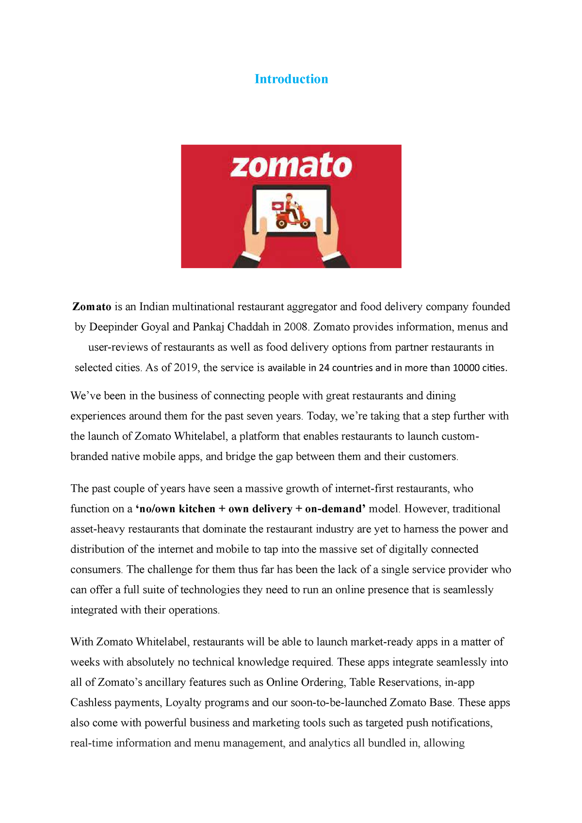 zomato investment thesis