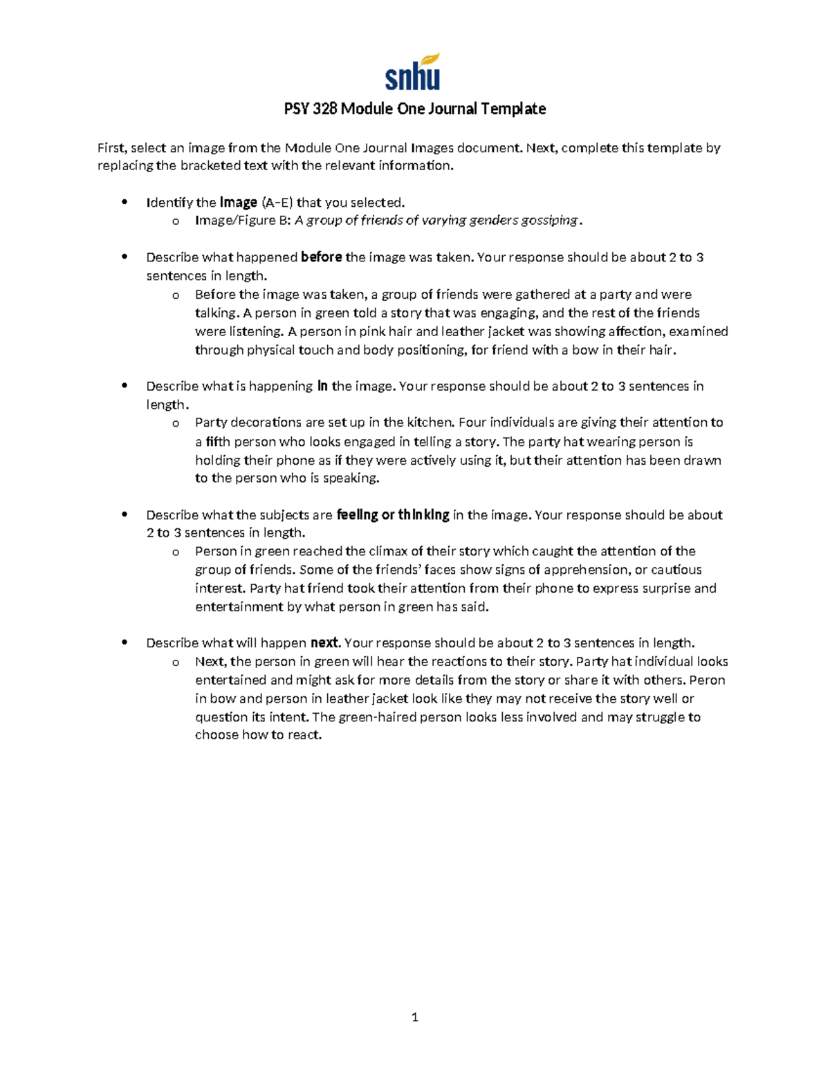 PSY 328 Module One Journal Template - PSY 328 Module One Journal ...