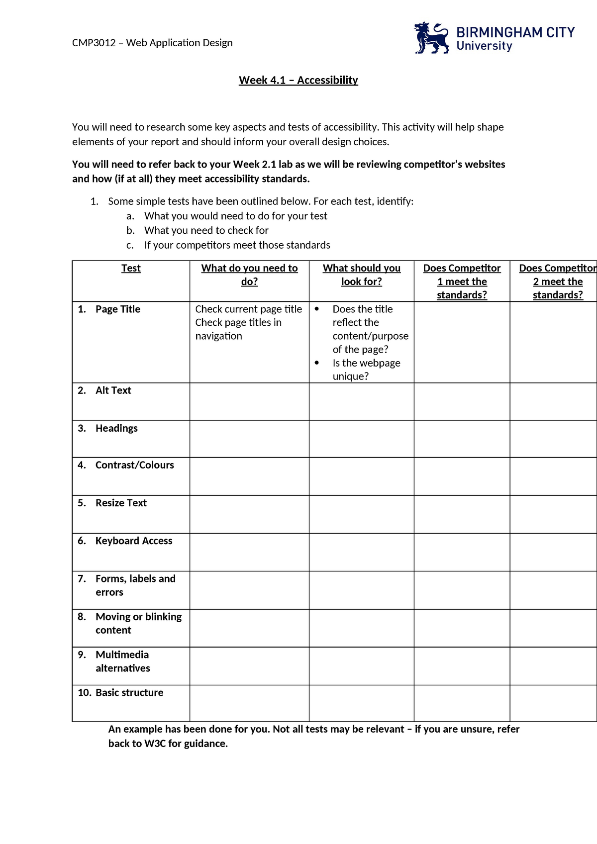 test-table-course-work-explanation-22735-bcu-studocu