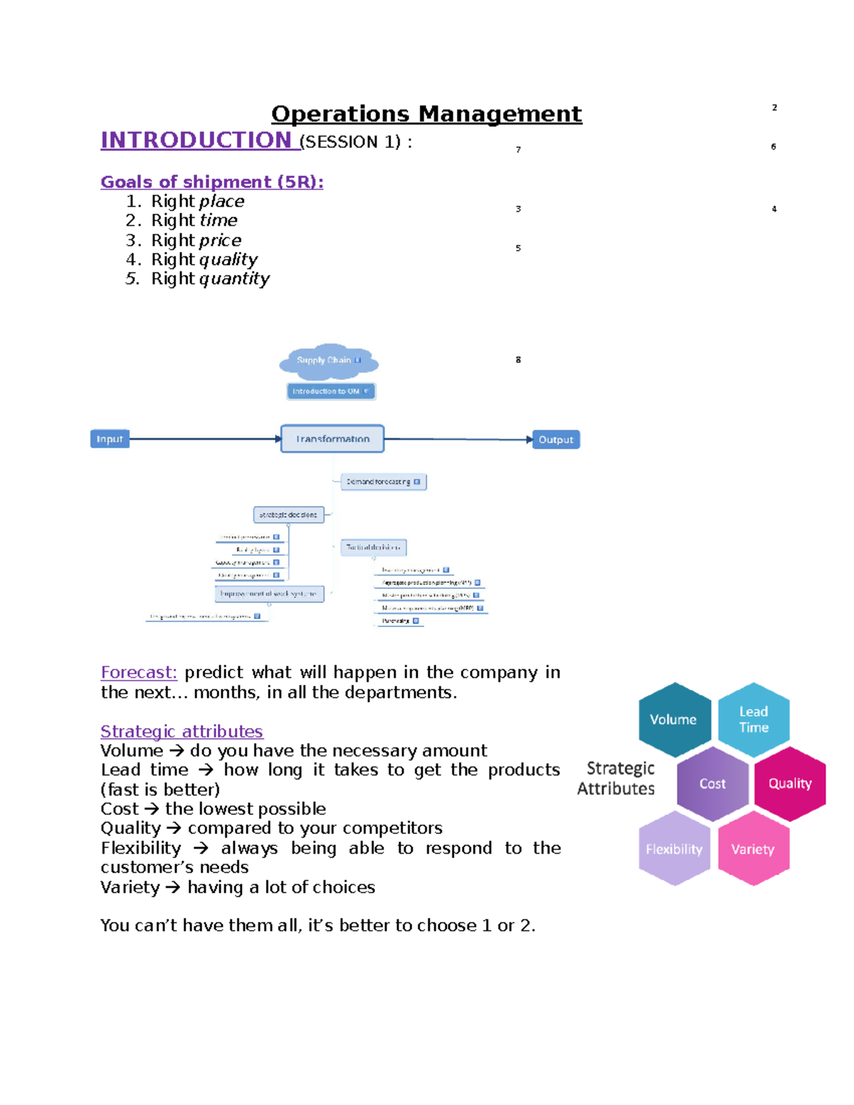 Operation Management HEC - Operations Management INTRODUCTION (SESSION ...