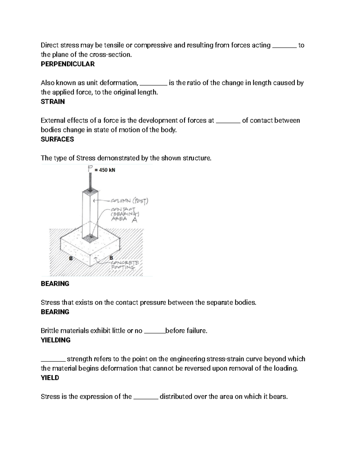 SOM- Reviewer - ASSIGNMENT - Direct stress may be tensile or ...