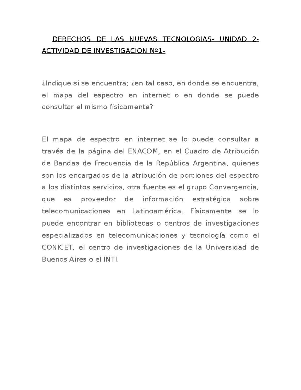 Nuevas tecnolo. unidad 2 tp 1 DERECHOS DE LAS NUEVAS TECNOLOGIAS