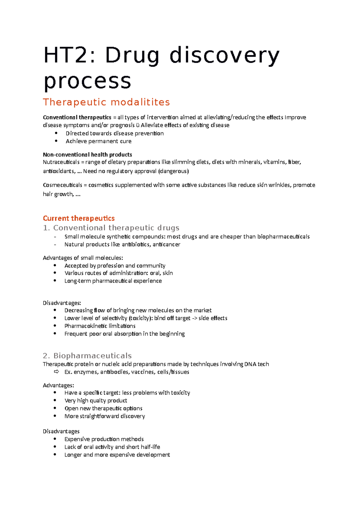 2. Drug discovery process - HT2: Drug discovery process Therapeutic ...