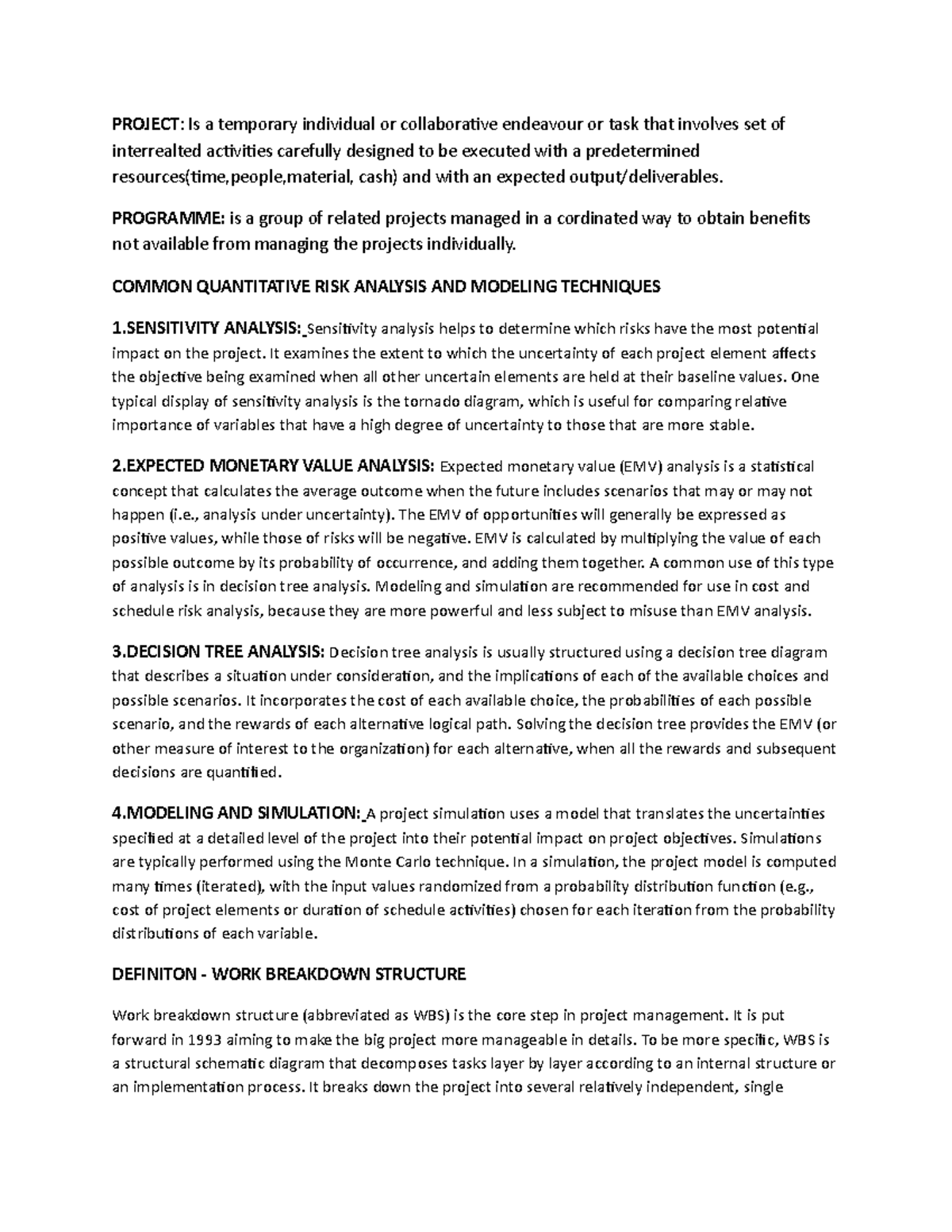 Project KEY Notes - PROJECT: Is a temporary individual or collaborative ...