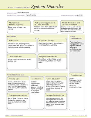 hypoglycemia system