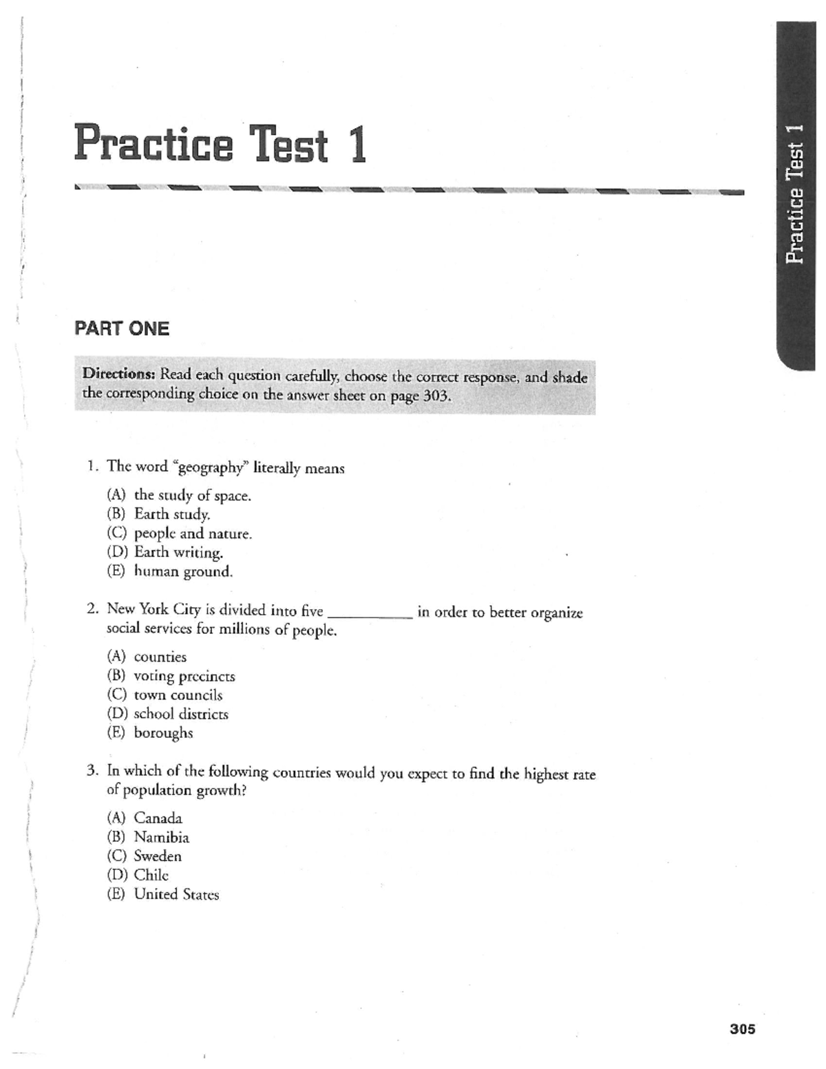 APHG Practice Test - Barrons Test 1 - Studocu