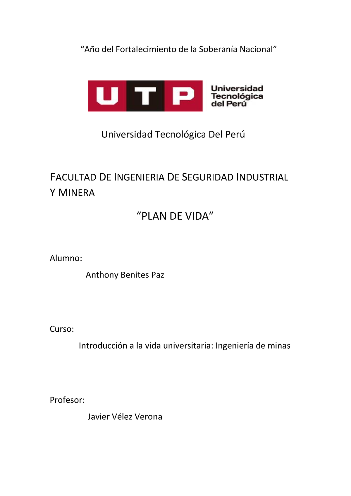 ivu actividad anthony benites paz año del fortalecimiento de la