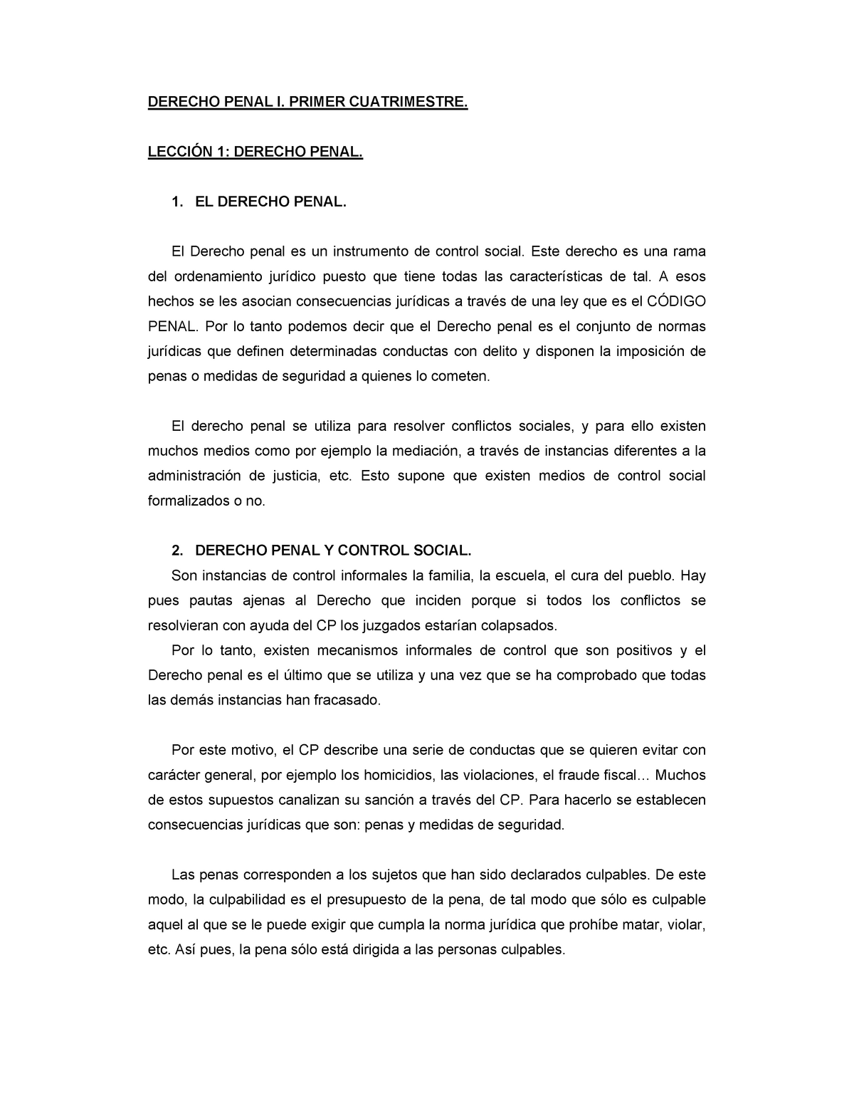 Fundamentos Del Derecho Penal Y Teoría General Del Delito Apuntes Binder1 Derecho Penal I 2888