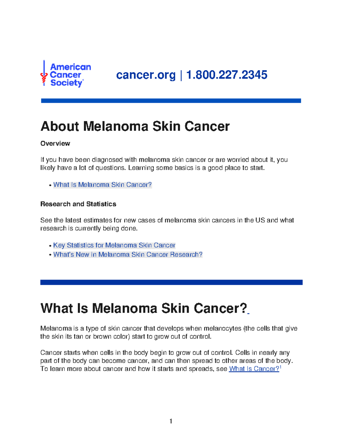 About melanoma cancer - About Melanoma Skin Cancer cancer | 1.800 ...