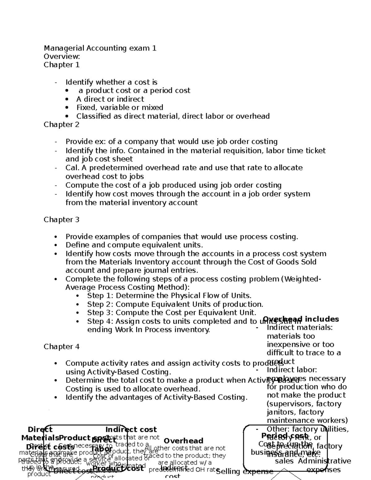 Managerial Accounting Exam 1 - Contained In The Material Requisition ...