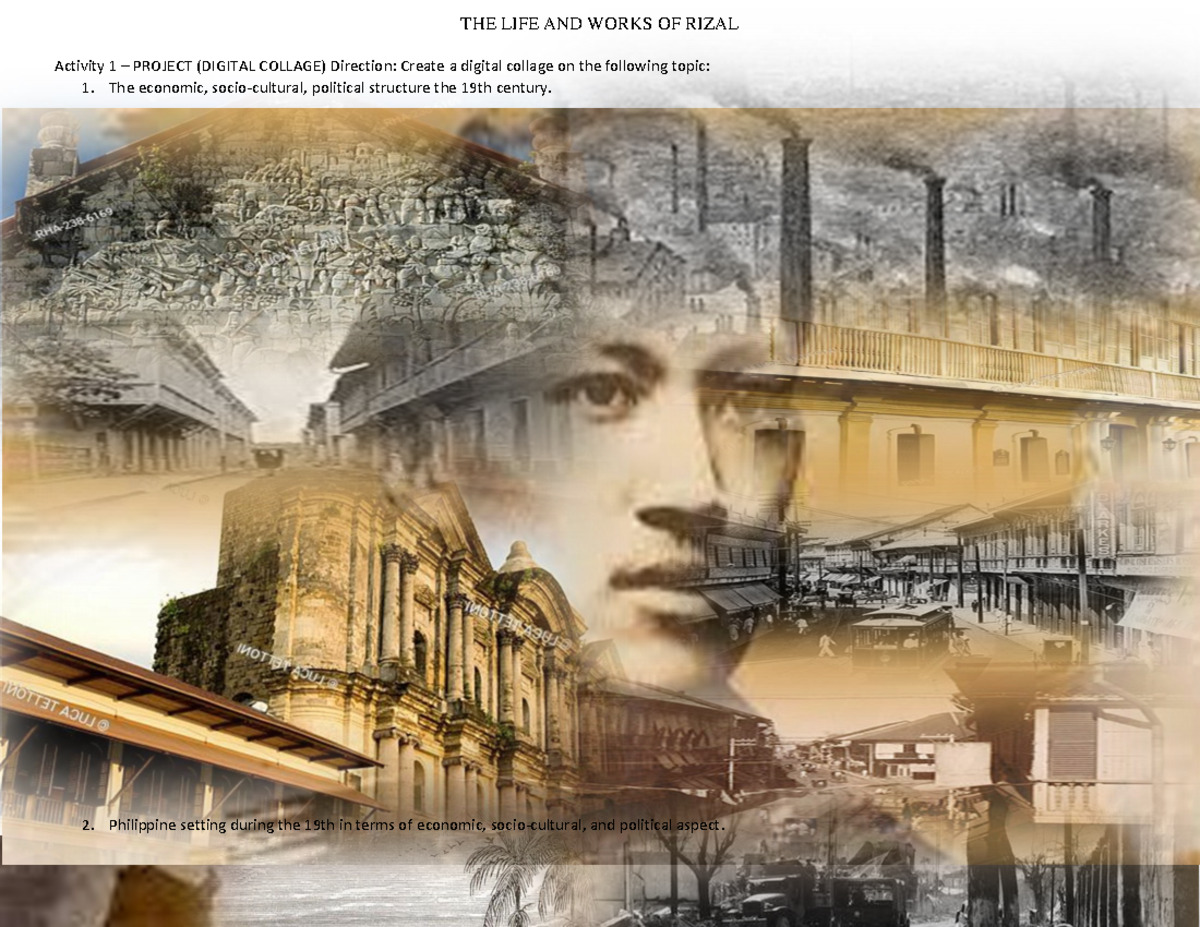 LIFE AND Works OF Rizal 4 - THE LIFE AND WORKS OF RIZAL Activity 1 ...