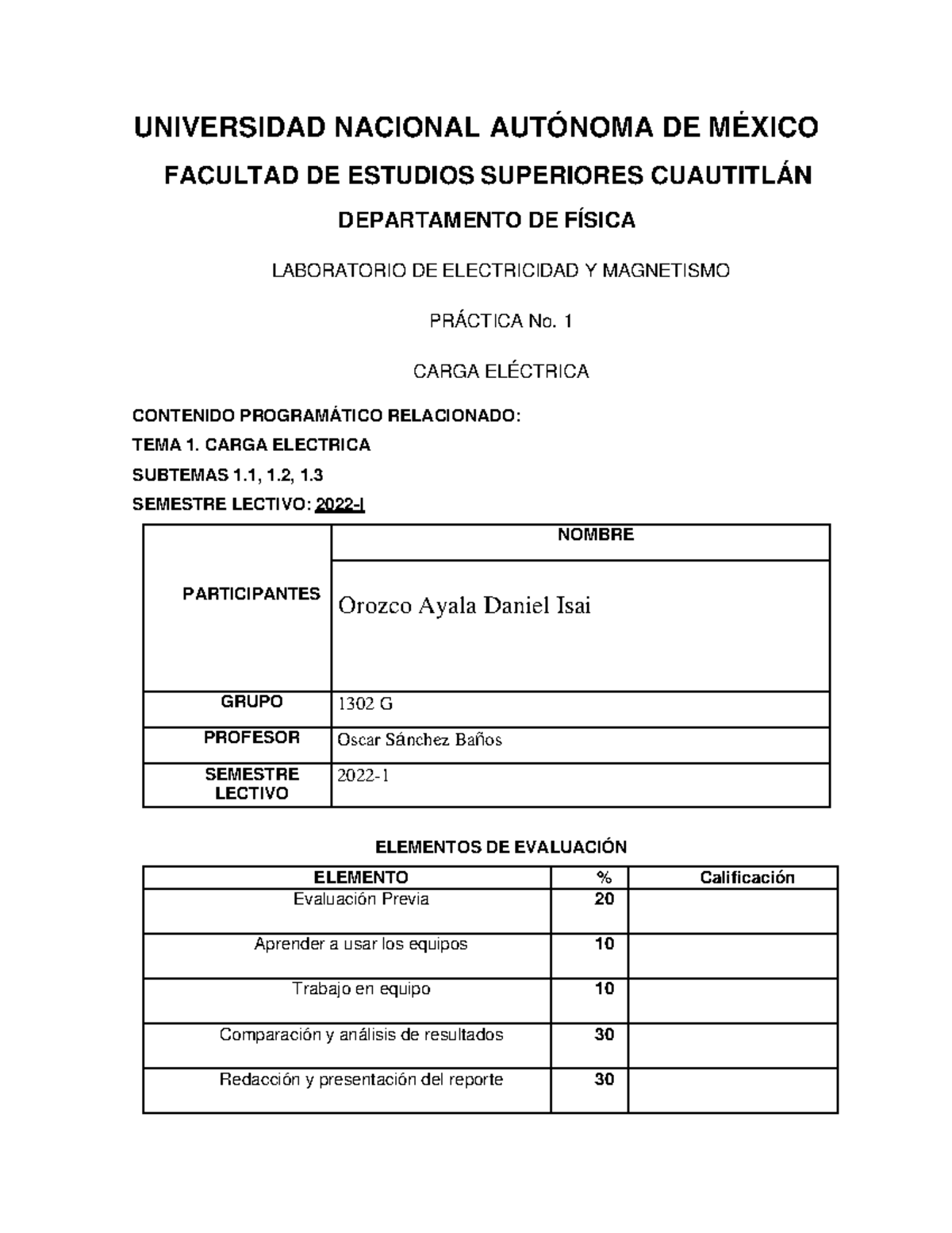 Practica 1 Final tema 1 carga electrica Electricidad y