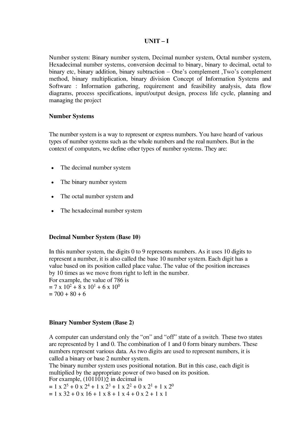 bp205t-cap-unit-1-notes-unit-i-number-system-binary-number-system