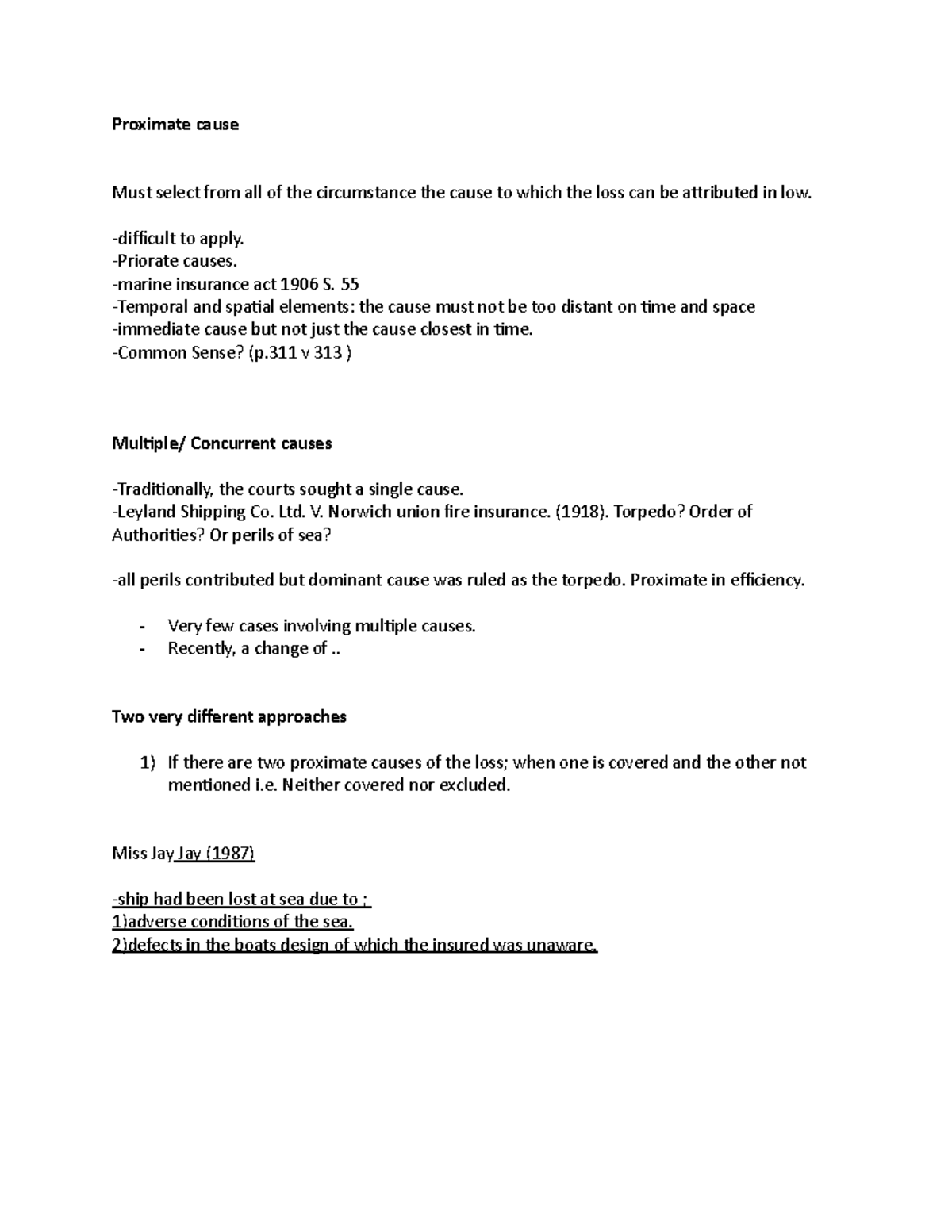 Proximate cause week 7 - inf - Proximate cause Must select from all of ...
