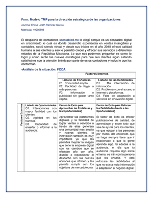 Aportación Inicial Modelo TMP uveg gt - Foro: Modelo TMP para la dirección  estratégica de las - Studocu