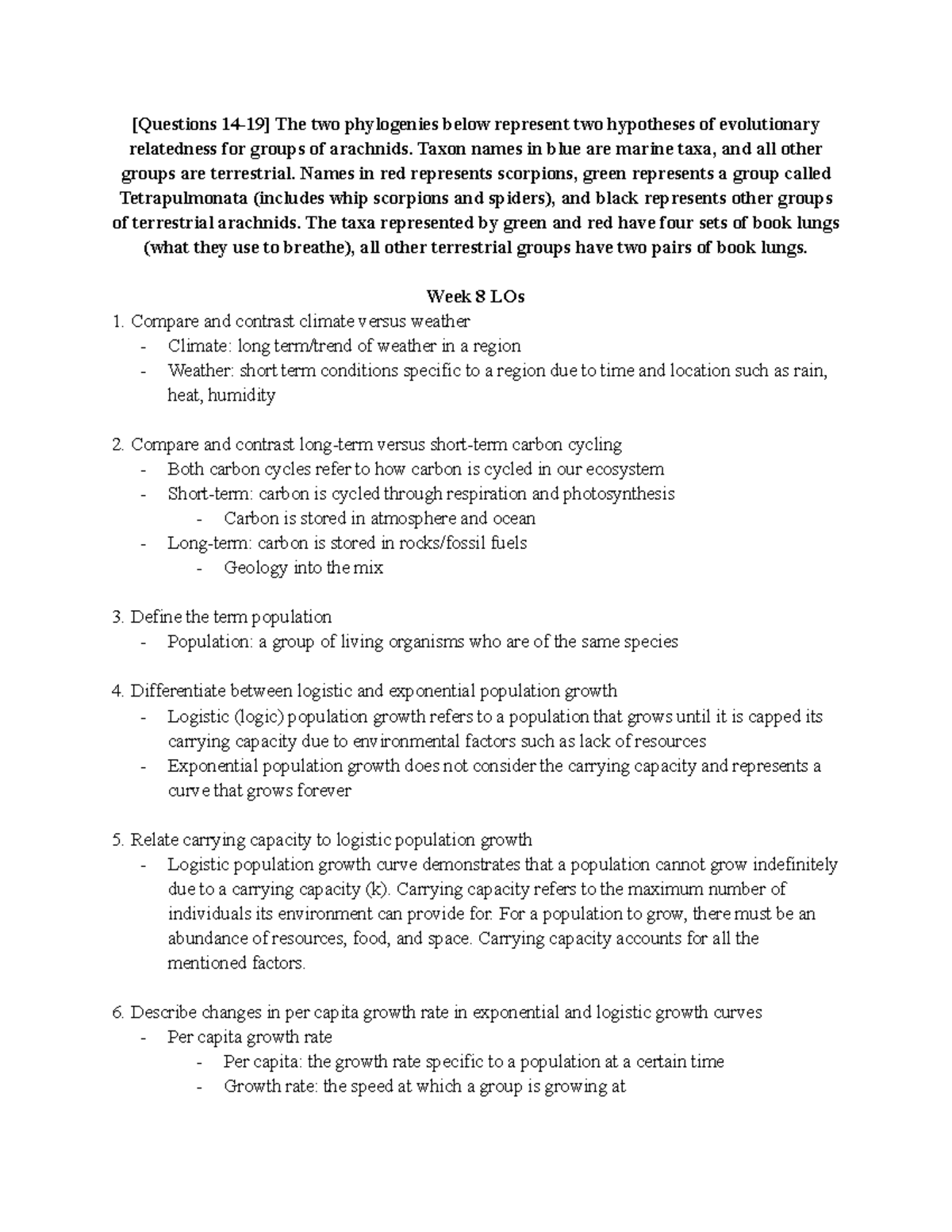 Ls 7b wk 8 10 final los detailed responses and explanations for the