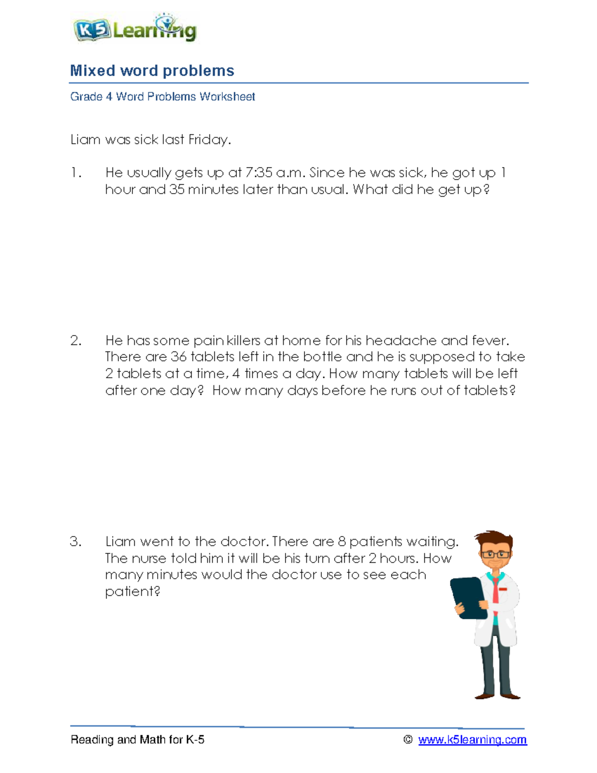 Grade 4 mixed word problems a - Reading and Math for K-5 © k5learning ...