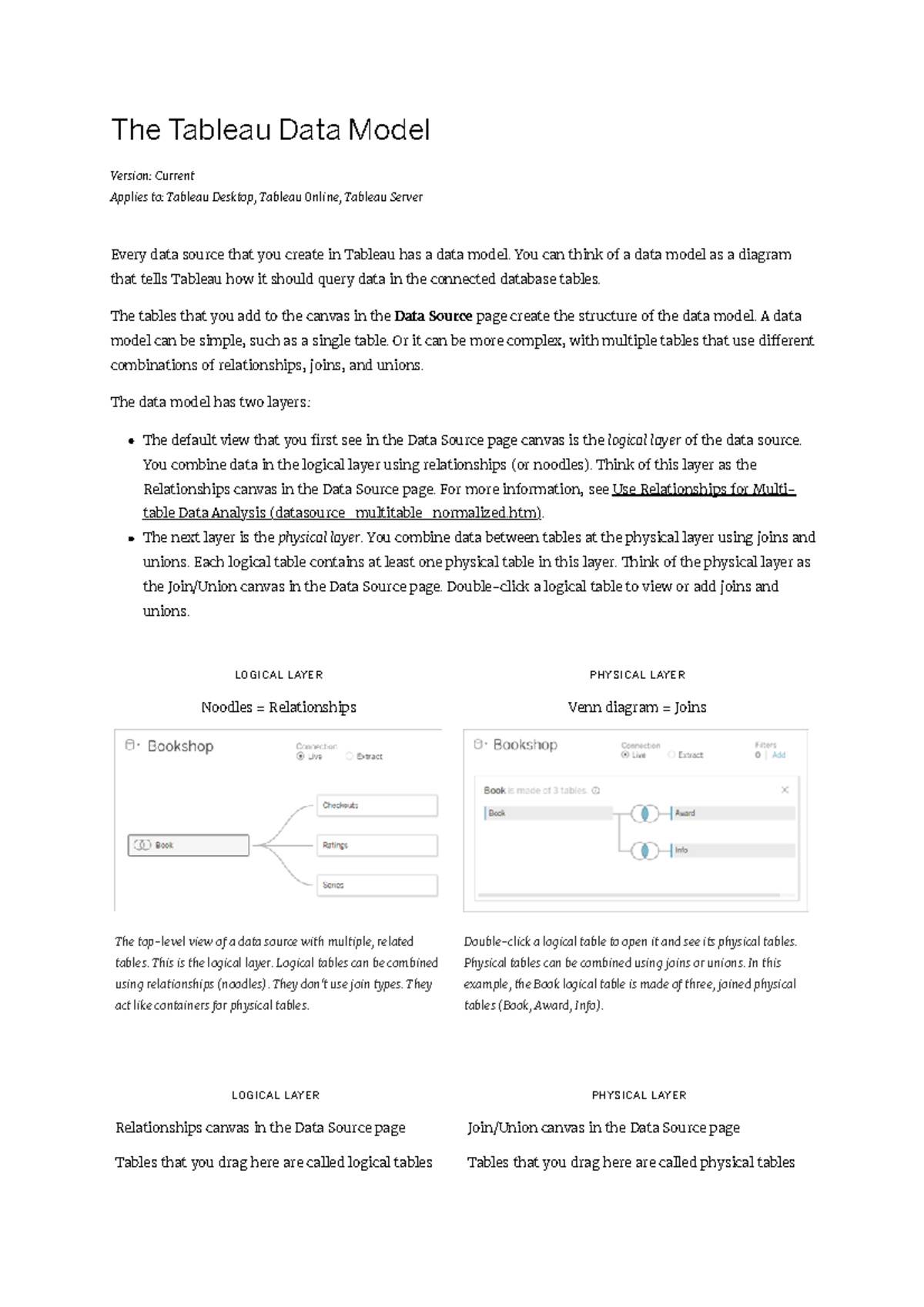 The Tableau Data Model - Tableau - The Tableau Data Model Version ...