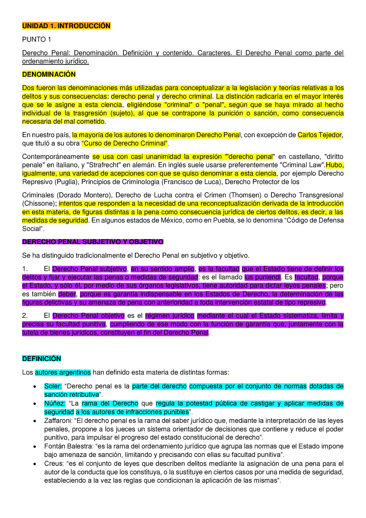 Resumen DE Penal General Definitivo - Derecho Penal I - UCASAL - Studocu