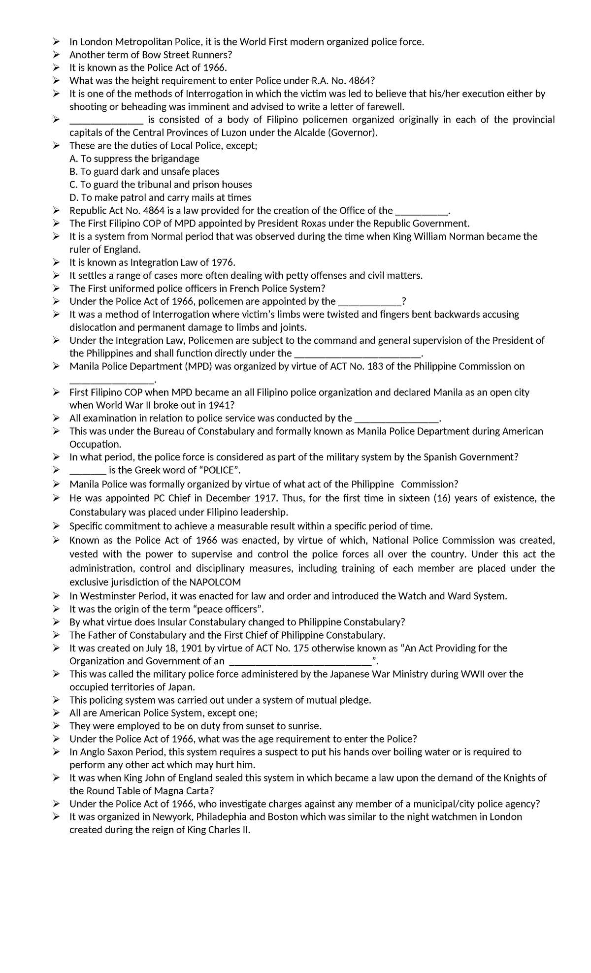Notes - In London Metropolitan Police, it is the World First modern ...