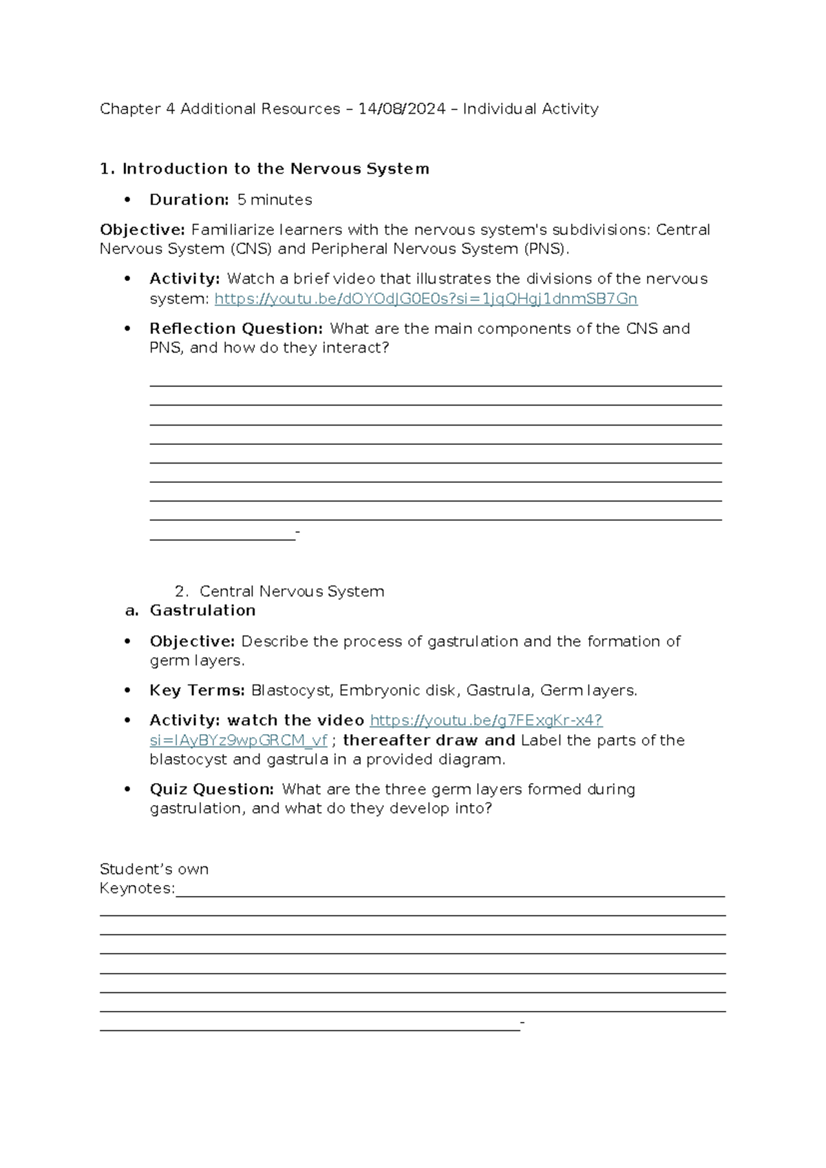 Chapter 4 Prepatory Practical Activity for 14 August 2024 at 14h00 ...