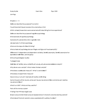 Psychology Notes - Chapter 1: Introduction To Psychology What is ...