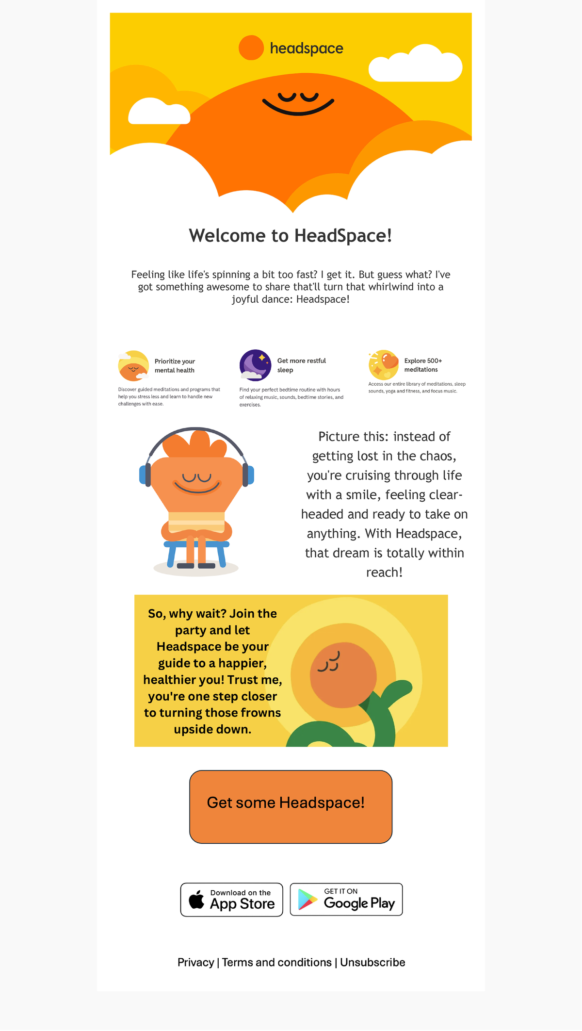 Headspace email MKTG202 Picture this instead of getting lost in